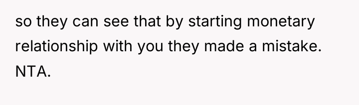 so they can see that by starting monetary relationship with...