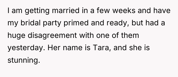 I am getting married in a few weeks and have...