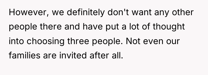 However, we definitely don't want any other people there and...