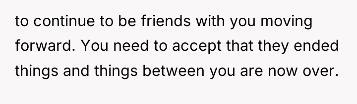to continue to be friends with you moving forward. You...