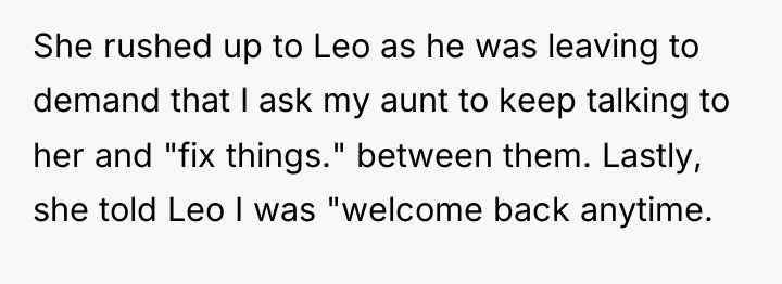 She rushed up to Leo as he was leaving to...
