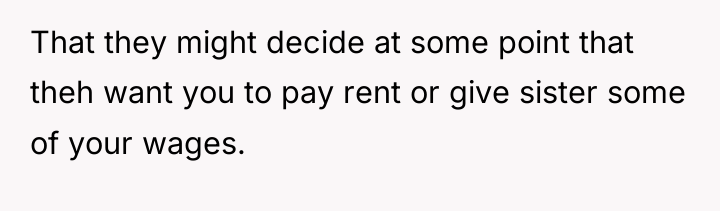 That they might decide at some point that theh want...