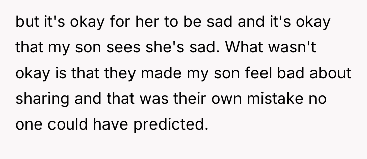 but it's okay for her to be sad and it's...