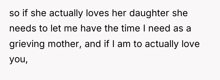 so if she actually loves her daughter she needs to...