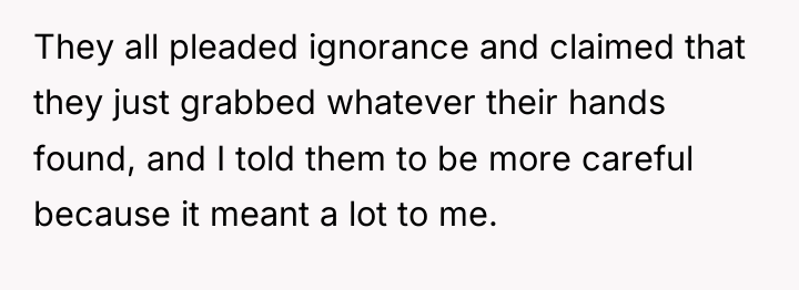 They all pleaded ignorance and claimed that they just grabbed...