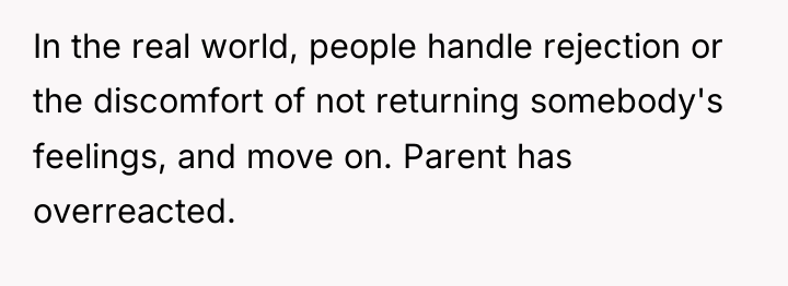 In the real world, people handle rejection or the discomfort...