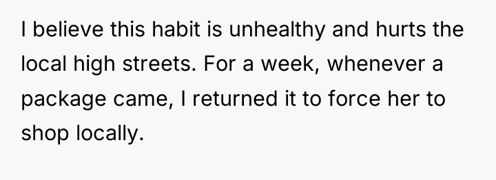 I believe this habit is unhealthy and hurts the local...