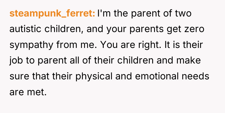 steampunk_ferret I'm the parent of two autistic children, and your...