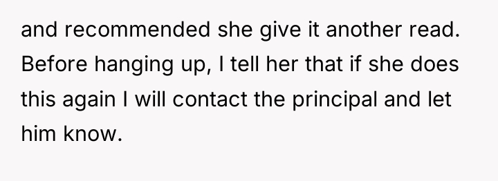 and recommended she give it another read. Before hanging up,...