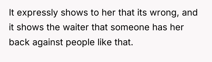 It expressly shows to her that its wrong, and it...