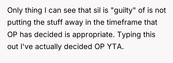 Only thing I can see that sil is "guilty" of...