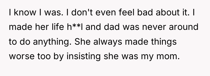 I know I was. I don't even feel bad about...