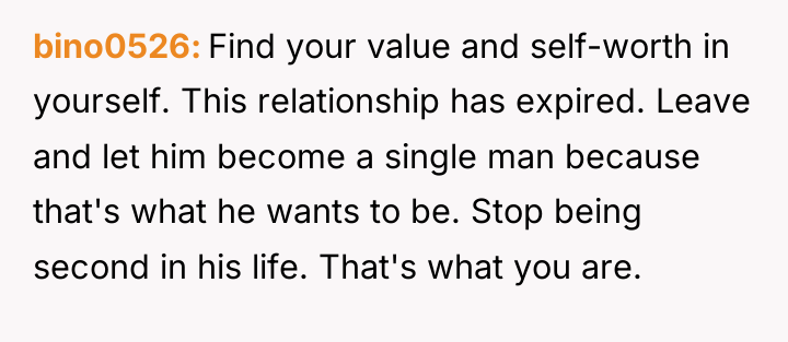 bino0526 Find your value and self-worth in yourself. This relationship...