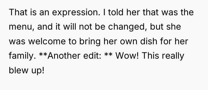 That is an expression. I told her that was the...