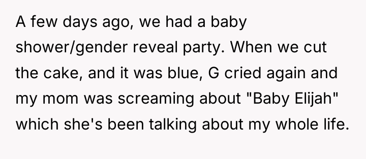 A few days ago, we had a baby shower/gender reveal...