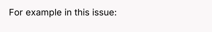 For example in this issue: