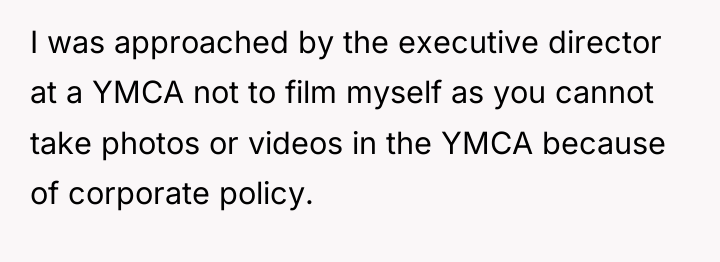 I was approached by the executive director at a YMCA...