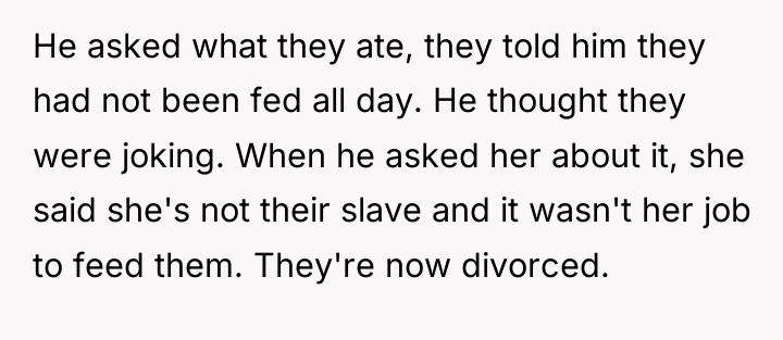 He asked what they ate, they told him they had...