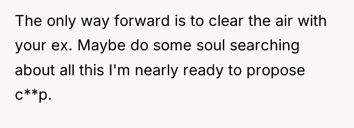 The only way forward is to clear the air with...