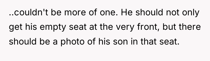 ..couldn't be more of one. He should not only get...
