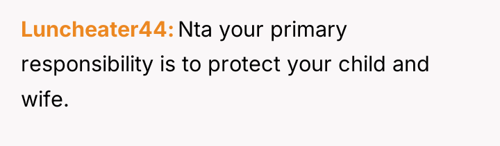 Luncheater44 Nta your primary responsibility is to protect your child...