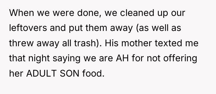 When we were done, we cleaned up our leftovers and...