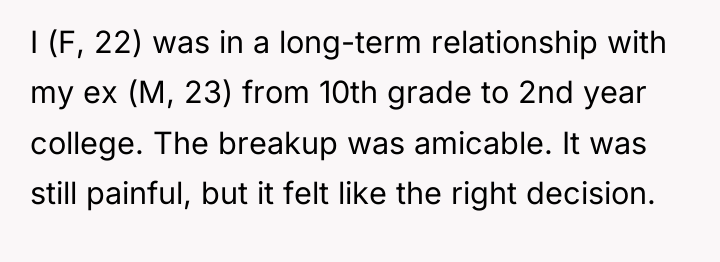 I (F, 22) was in a long-term relationship with my...