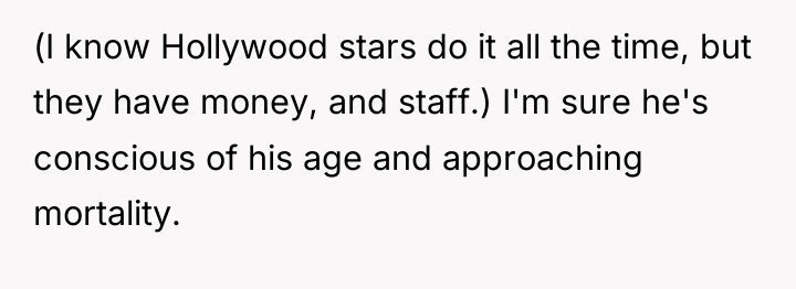 (I know Hollywood stars do it all the time, but...