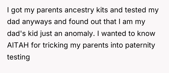 I got my parents ancestry kits and tested my dad...