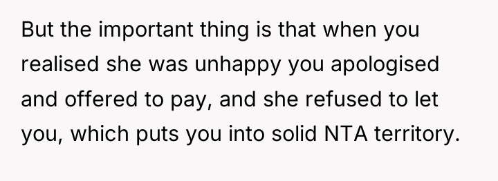 But the important thing is that when you realised she...