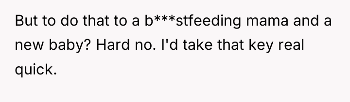 But to do that to a b***stfeeding mama and a...