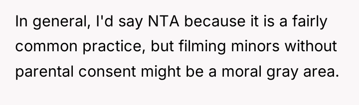 In general, I'd say NTA because it is a fairly...
