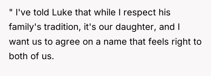 " I've told Luke that while I respect his family's...