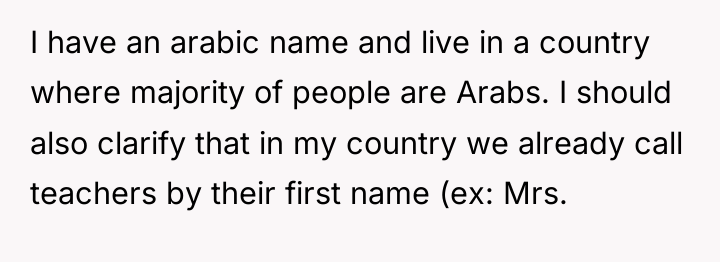 I have an arabic name and live in a country...