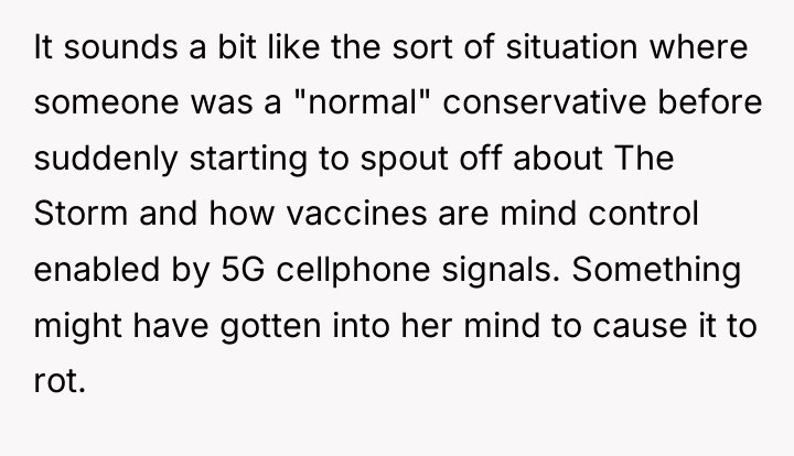 It sounds a bit like the sort of situation where...