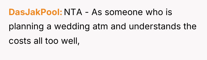 DasJakPool NTA - As someone who is planning a wedding...