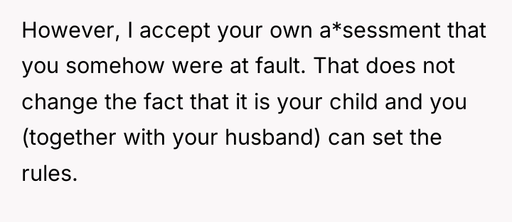 However, I accept your own a*sessment that you somehow were...