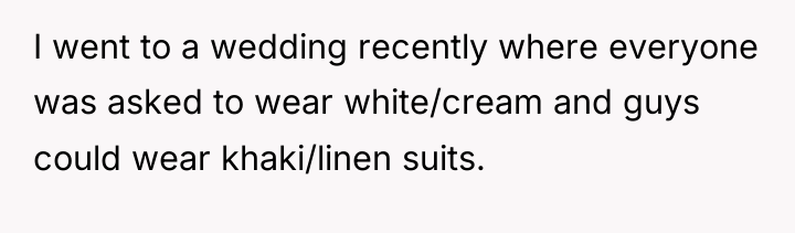 I went to a wedding recently where everyone was asked...