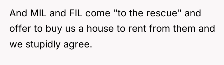 And MIL and FIL come "to the rescue" and offer...