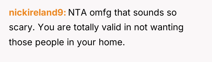 nickireland9 NTA omfg that sounds so scary. You are totally...