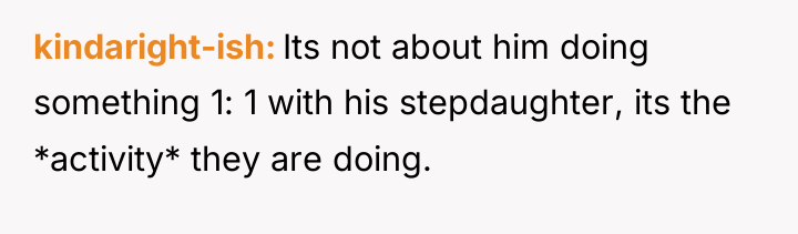 kindaright-ish Its not about him doing something 1: 1 with...