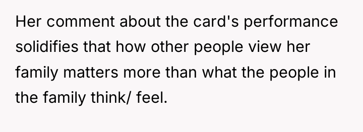 Her comment about the card's performance solidifies that how other...