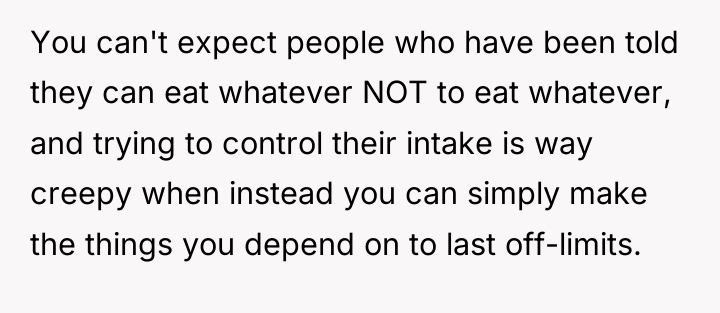You can't expect people who have been told they can...