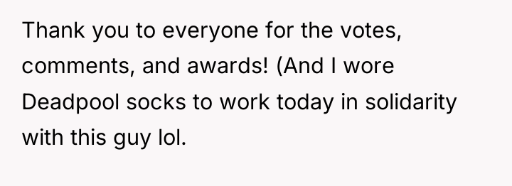 Thank you to everyone for the votes, comments, and awards!...