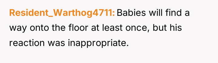 Resident_Warthog4711 Babies will find a way onto the floor at...