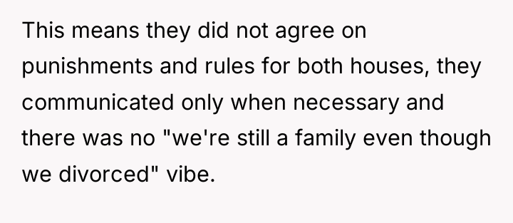 This means they did not agree on punishments and rules...