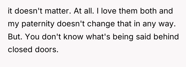 it doesn't matter. At all. I love them both and...