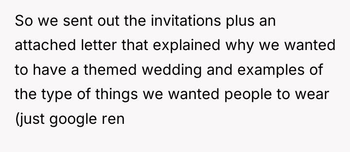 So we sent out the invitations plus an attached letter...