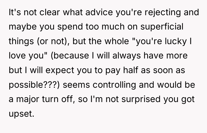 It's not clear what advice you're rejecting and maybe you...