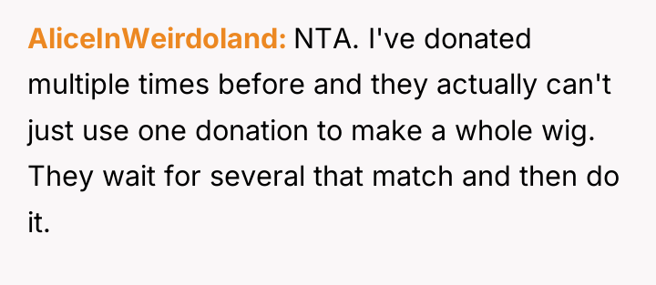 AliceInWeirdoland NTA. I've donated multiple times before and they actually...